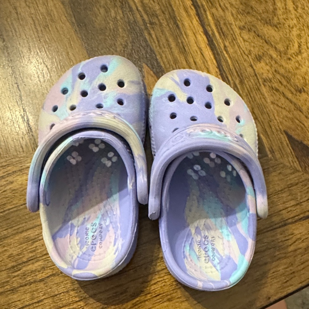 CROCS girls Purple and Blue